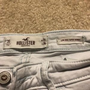 Hollister white skinny jeans